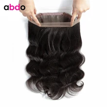 Abdo малайзийские волнистые человеческие волосы, не Реми, 360, кружевная Фронтальная застежка, с волосами младенца, натуральный цвет, 8-20 дюймов