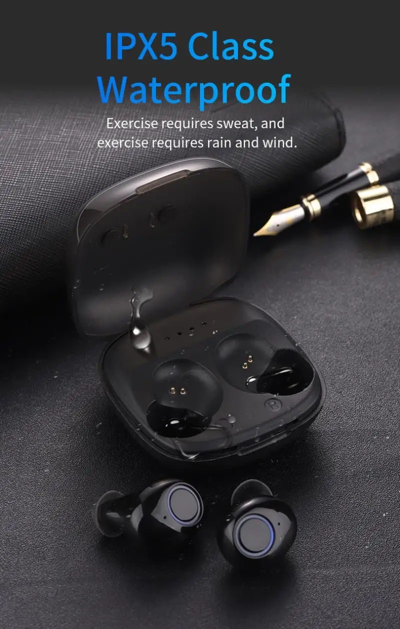 Мини беспроводные наушники K11 TWS Bluetooth 5,0 IPX5 Водонепроницаемая гарнитура бинауральные спортивные 6D наушники для удаления и подключения