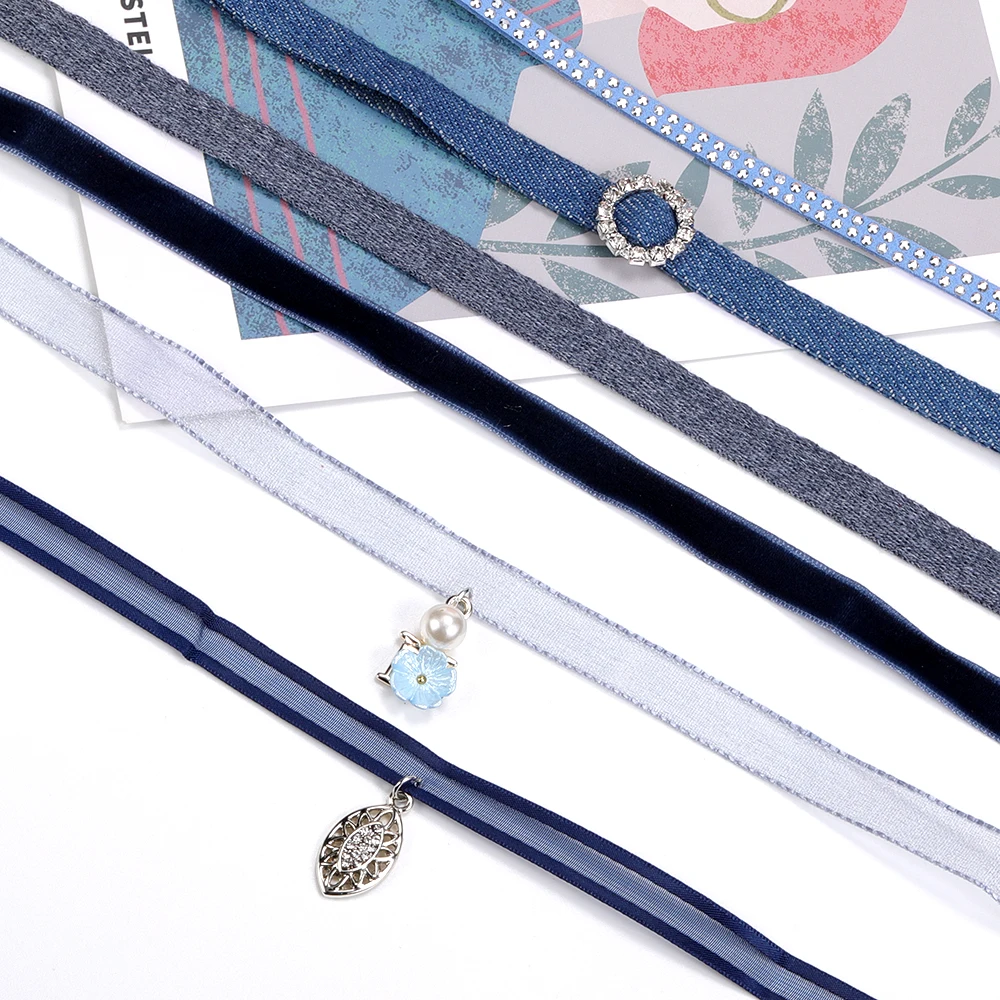 Flower Choker Necklaces Set (29)