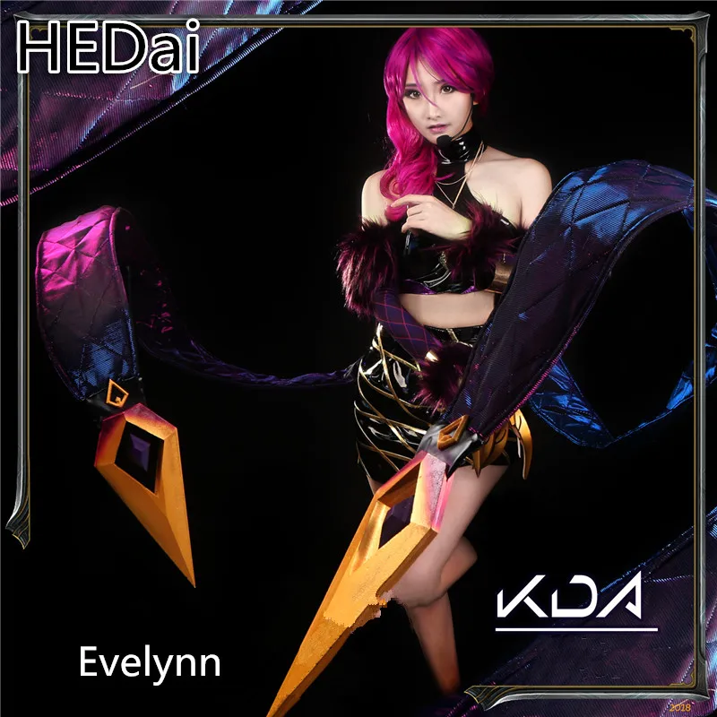 Custom Made LOL KDA Agony's Embrace Evelynn Cosplay Costume kda Halloween Gift Woman Sexy Dress Costumes Full sets Outfits |