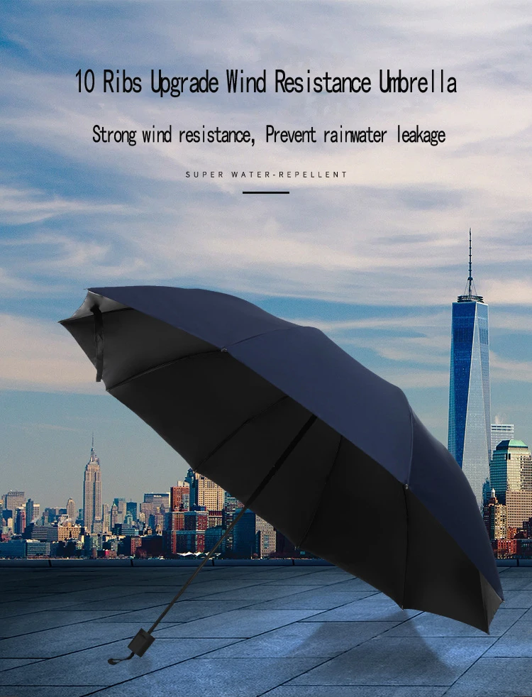 126cm Big Top Quality Umbrella Windproof anti-UV Protection Car Luxury Large Business Umbrellas Female Male Ten Bone Umbrellas
