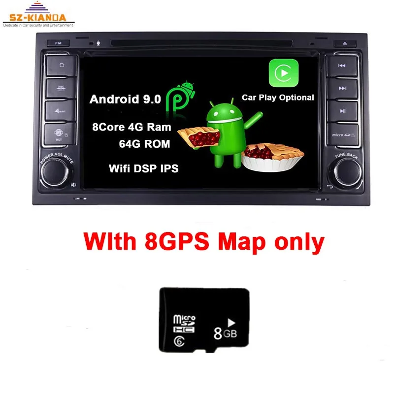 8Core 4G Ram 64G ROM " HD ips сенсорный экран Android 9,0 автомобильный dvd-плеер для Volkswagen VW Touareg T5 Transporter Multivan 2004-2011 радио аудио стерео - Цвет: 8Core 4G Ram 64G ROM