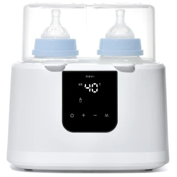 

Baby Bottle Warmer & Bottle Sterilizer, Double Bottle Warmer for Breast Milk, LCD Display Accurate Temperature Control, Constant