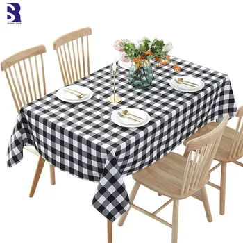

SunnyRain 1-Piece Canvas Thick Tablecloth for Dining Table Cloth Rectangular Table Cover Christmas Tablecloth