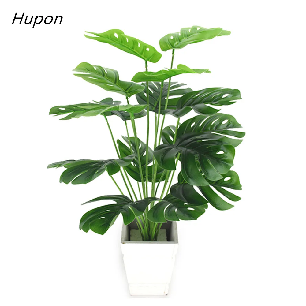 49cm Artificial Plants Green Monstera Leaves Tropical Palm Tree Leaves Home Garden Balcony Decoration Plastic Fake Plant Long Artificial Plants Aliexpress