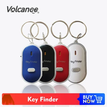 

LED Whistle Key Finder Flashing Beeping Sound Control Alarm Anti-Lost Keyfinder Locator Tracker with Keyring