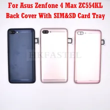 Корпус ZC554KL для Asus Zenfone 4 Max ZC554KL, задняя крышка для аккумулятора, лоток для sim-карт SD, Кнопка громкости питания