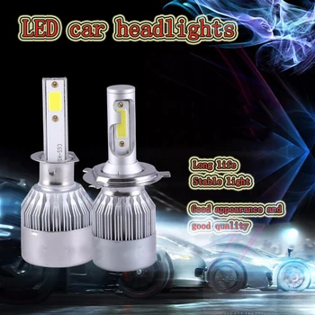

Super Bright Car Headlights LED H4 H7 H3 H1 H11 9005 9006 9012 Car Bulb 18W E27 Screw Base Car Headlight Lighting