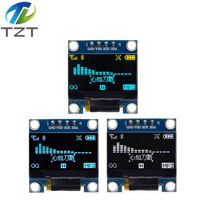 Weiß Blau farbe 0,96 zoll 128X64 OLED Display Modul Gelb Blau OLED Display Modul Für arduino 0,96 IIC SPI Kommunizieren – Detail 4