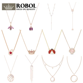 

High Quality Original SWA XL034 Necklace With Engraved NORTH Series Rhinestone Necklace Fashion Elegant Woman Jewelry Gift