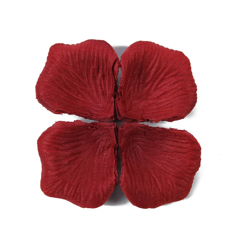 2-Dark Red 500 шт./лот 5*5 см шелковые лепестки роз для романтические украшения для свадьбы искусственные лепестки роз 31 цвет свадебные аксессуары - Цвет: 2-Dark Red