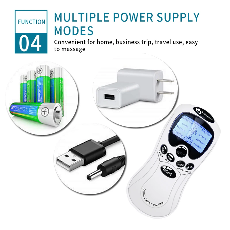Muscle Stimulator 8 Electrode Health Care Tens Acupuncture Electric Therapy Massageador Machine Pulse Body Slimming Sculptor Massager Apparatus