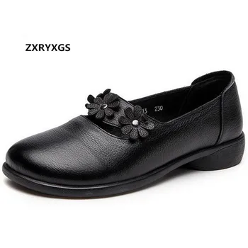 

Promotion Top Cowhide Bow Spring Shoes Women Leather Shoes Low Heels Classic Elegant Fashion Shoes 2020 New Spring Women Shoes