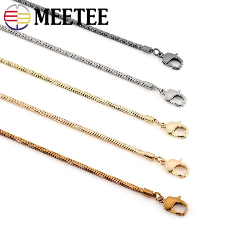Meetee 2/5pcs 110cm Metal Bag Chain Buckle Messenger Handbag Shoulder Strap DIY Replacement Belt Hang Clasp Accessories | Дом и сад