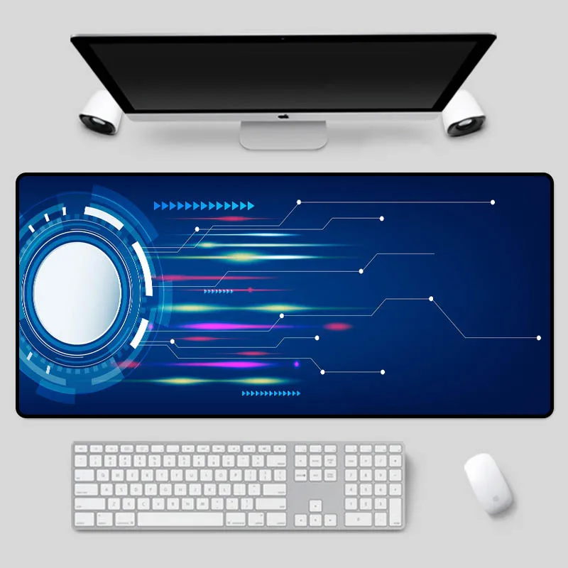 

XGZ Exquisite blue mouse pad large size as a table pad home computer office high-speed keyboard pad