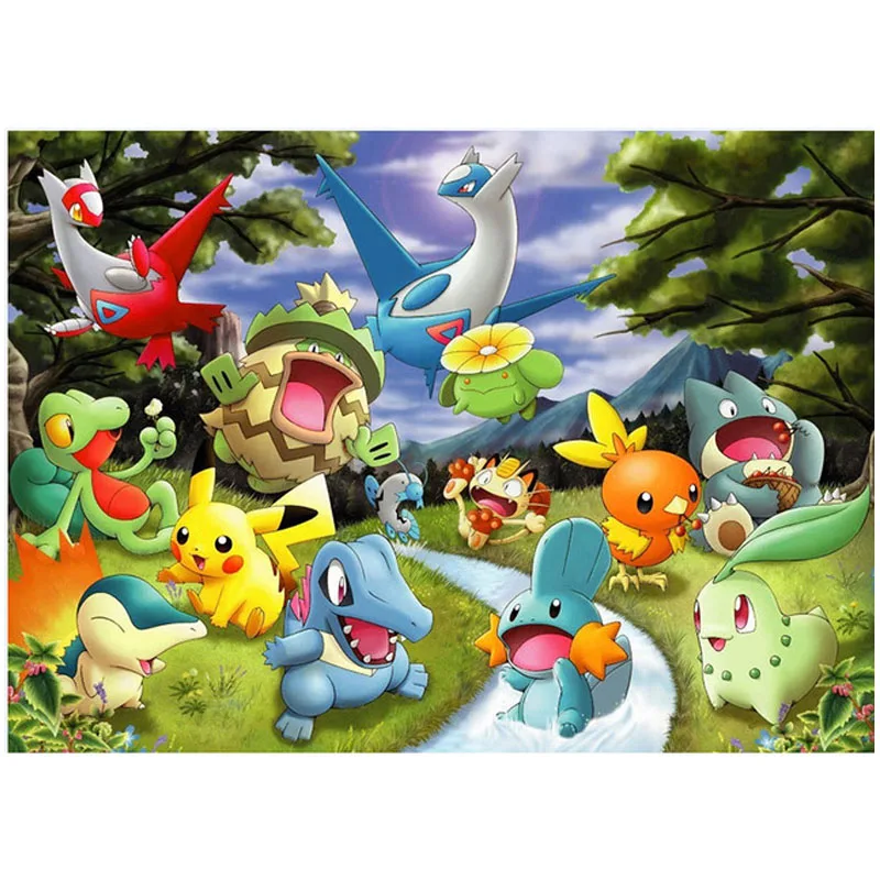 5D алмазная картина сделай сам мультяшная вышивка pokemon полный квадратный круглый