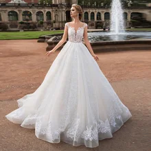MANYUNFANG vestidos de novia Новое поступление Мягкое кружевное платье для невесты Свадебные платья без спинки сексуальное свадебное платье