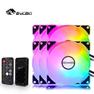Bykski Ventilador com Ajuste de Ajuste Rgb Ventilador de Resfriamento de 120 mm para Computador Remoto e Silencioso com Luz Led 5v Ventiladores e resfriadores - Imagem 2