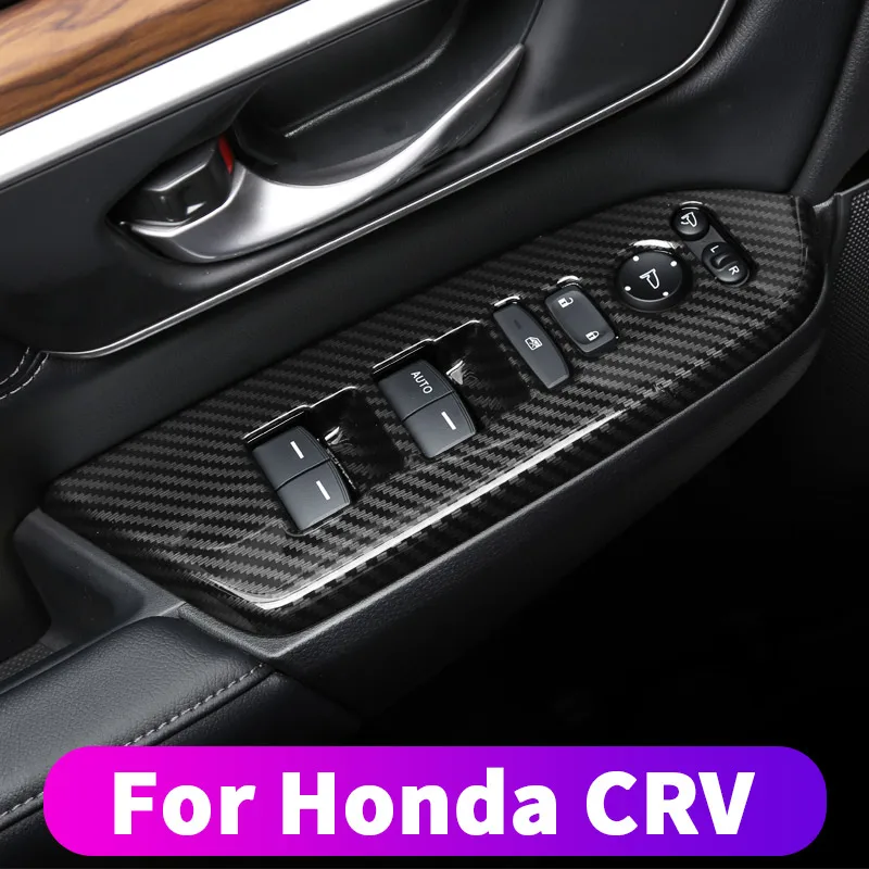 Для Honda crv CR-V автомобильное стекло внутренней двери подъемная панель декоративные наклейки crv внутренняя ручка Кнопка украшения m