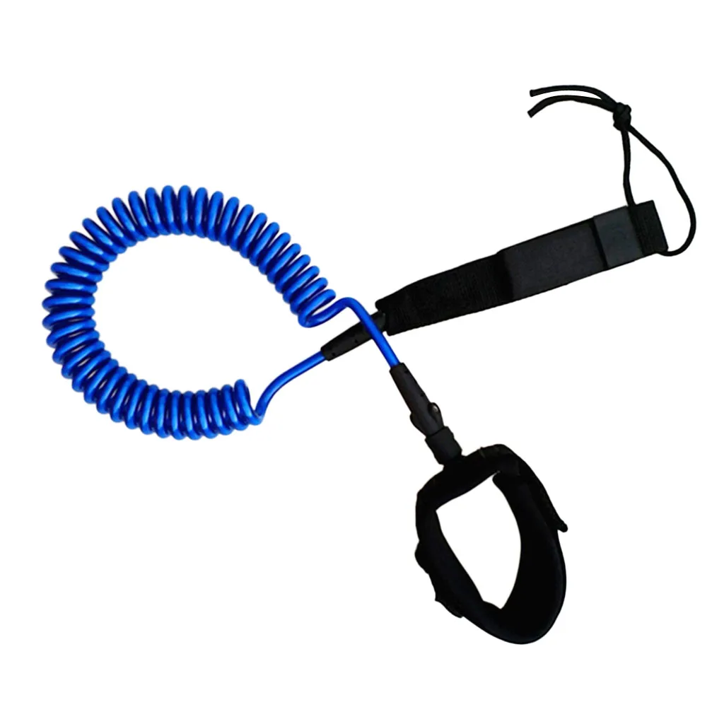 10ft 7mm Coiled Surfboard SUP Leash Stand up Paddle Board Leg Rope Ankle Strap with Waterproof Wallet Dry Bag for Surfing 