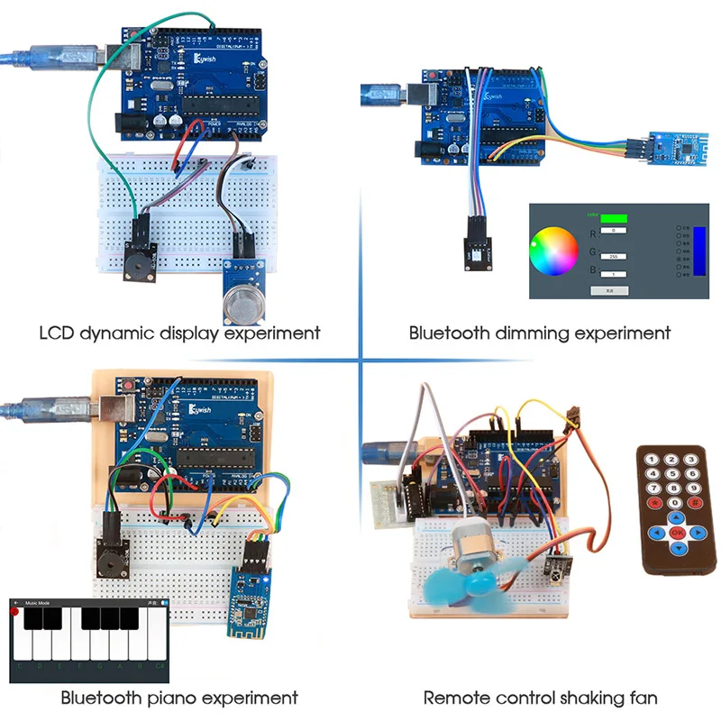 Keywish RFID супер стартовый набор для Arduino R3 с 34 уроками, полный модуль, Без припоя, поддержка управления приложением и царапин Mblock