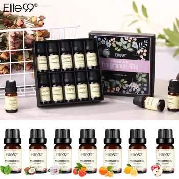 

Elite99 10 Pieces/lot Fragrance Oil Set 10ml Pure Essential Oils With Gift Box Humidifier Aromatherapy Jasmine Parma Violet Oil