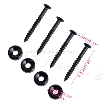

New 4pcs Neck Mounting Ferrules and 4pcs Screws Electric Guitar Pickup Cover Volume Tone Knob Switch Tip Set O11 19 Dropship