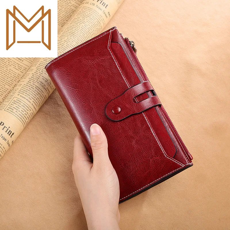 

Wallet Woman Long Genuine Leather 2019 Personality More Function Wallet Women's Hand Package Capacity