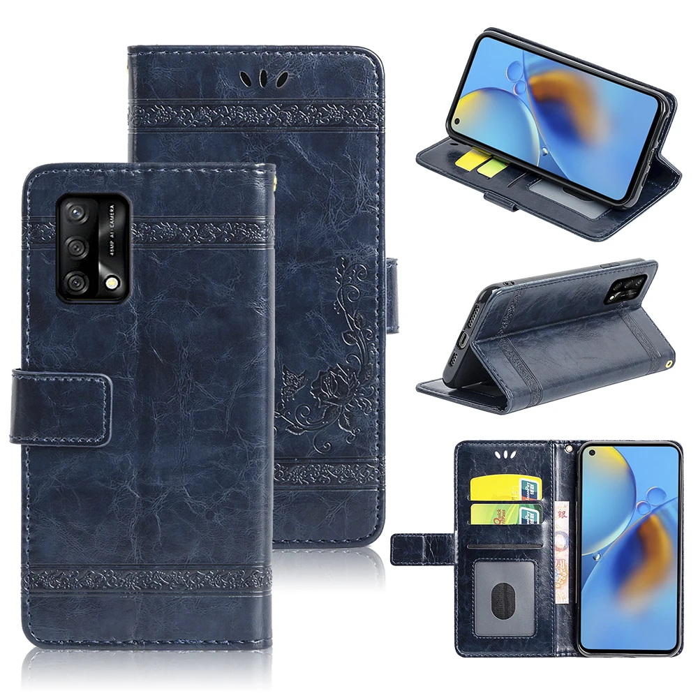 BEENTRYS Cover per OPPO A74 4G / F19 4G Pelle Portafoglio Cover,Fiori