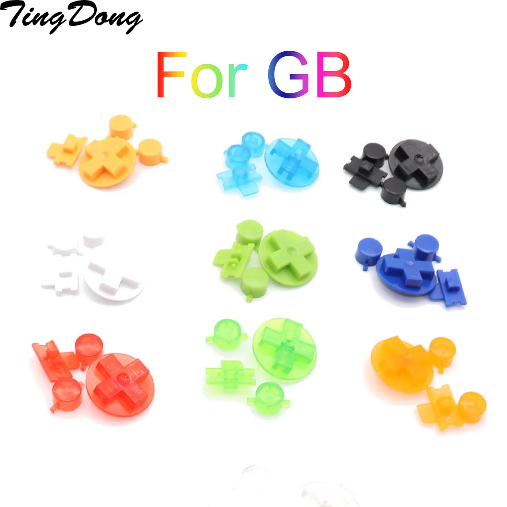 

Black Clear Customs DIY Buttons Set Replacement for Gameboy Classic for GB DMG A B buttons D-pad Button