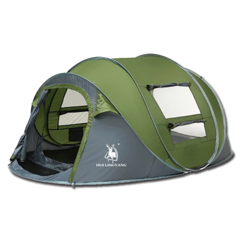 

HUI LINGYANG throw tent outdoor automatic tents throwing pop up waterproof camping hiking tent waterproof large family tents