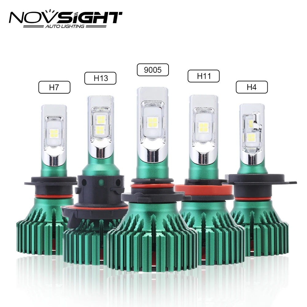 NOVSIGHT H4 led HB2 9003 H7 H11 H8 H9 Car Led Headlights 9V-32V 60W 16000LM 9005 9006 Play and Plug Fog Light Lamps Bulbs 6500K