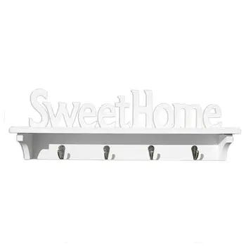

Sweet Home Style 4 Hooks Wall Hanger Decor Organizer Rack Storage Shelf Wall Mounted Towel Hat Clothes Wall Hook Over Door