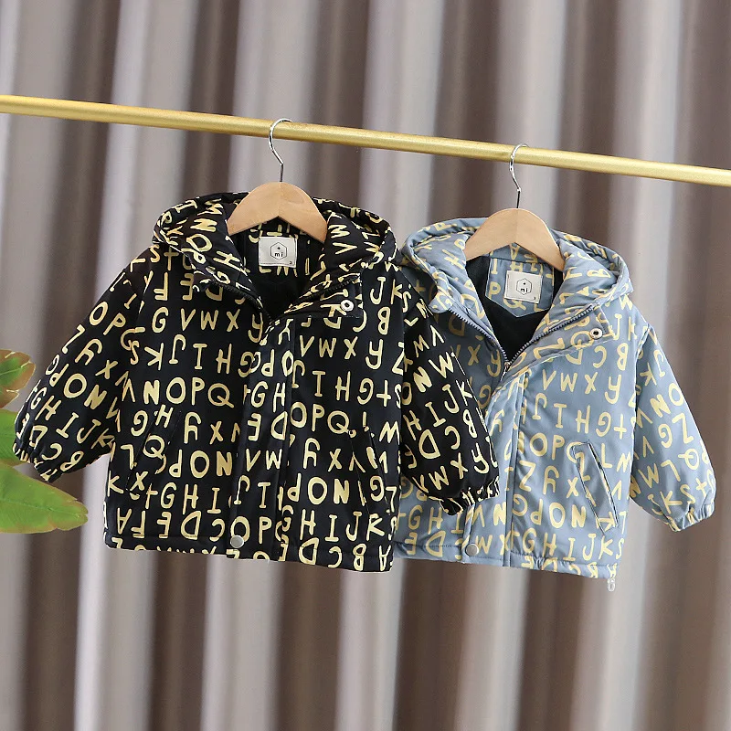 Baby Boys Keep Warm Jackets Winter Toddler Cototn Thick Velvet Hoodies Coats For Bebe Infant Casual Down Parkas Children Clothes