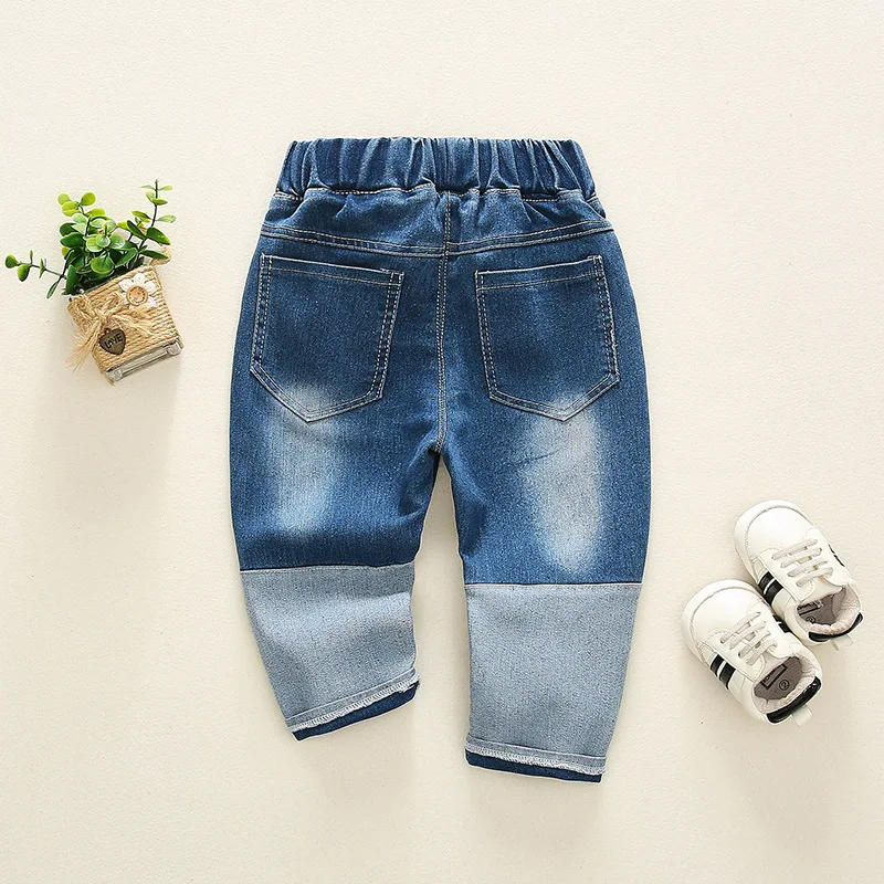 

Baby Spring And Autumn Pants Korean-style 0-1-3-Year-Old Solid Color Jeans BOY'S Spring Clothing Casual Loose-Fit Spring Trouser