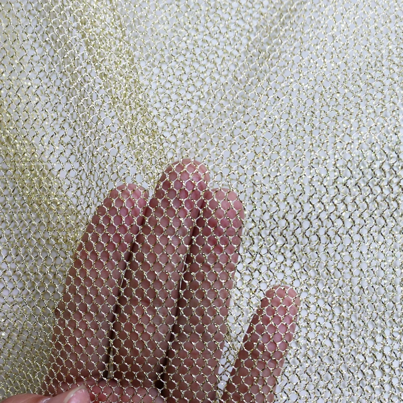 

wedding veils bridal mesh lace tulle fabric Christmas Decoration Flower Packet Diy Material Gold Silver hexagonal mesh