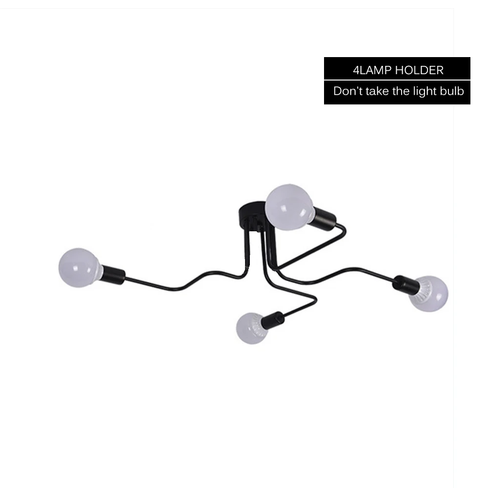 Retro Industrial Loft Nordic Pipe Wrought Iron Ceiling Light 4/6/8 Heads Lamp For Home Decor Restaurant Dinning Room No Bulbs | Освещение