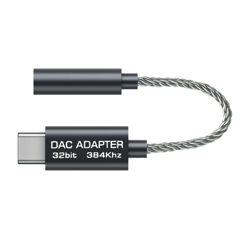 USB C to 3 5mm Headphone Adapter Hi Fi 384KHz 32Bit Type C Portable Headphone Amplifier DAC for IPAD PRO Huawei Xiaomi