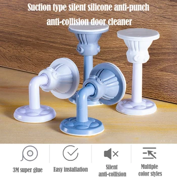 

Door Stopper, 2 Pack Magnetic Door Stop White, Stainless Steel Door Catch, Double-Sided Self Adhesive Tape, Door Hold