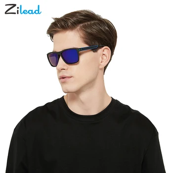 

Zilead Big Square Glasses Sunglasses Men Women Luxury Polarized Vintage Mirrors Stiffness UV400 High Quality Spring Eye Leg