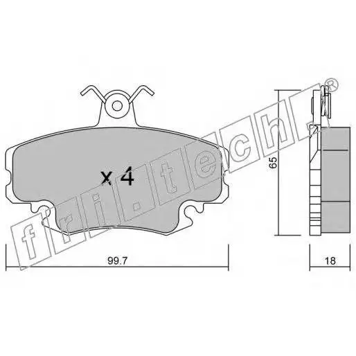 Колодки тормозные дисковые передние RENAULT LOGAN fri.tech. 122