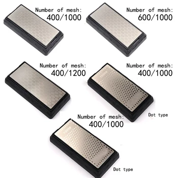 

Double-Side Sharpener Diamond Whetstone Knife Sharpening Stone Kitchen Grit Chef Knife Grinding Tool 400/600/1000/1200 Grit