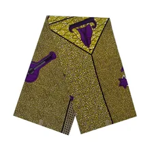 Африканский воск настоящий голландский печатных в отрез ткани хлопок 6 ярдов Воск Анкара pagne горячая Распродажа для африканской женщины V-L 740