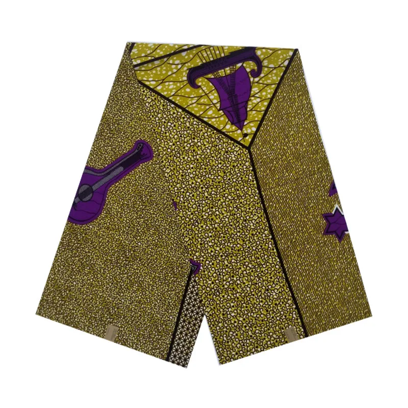 

2019 African wax veritable dutch Printed in fabric block 100%cotton 6YARDS wax ankara pagne hot sale for african woman V-L 740