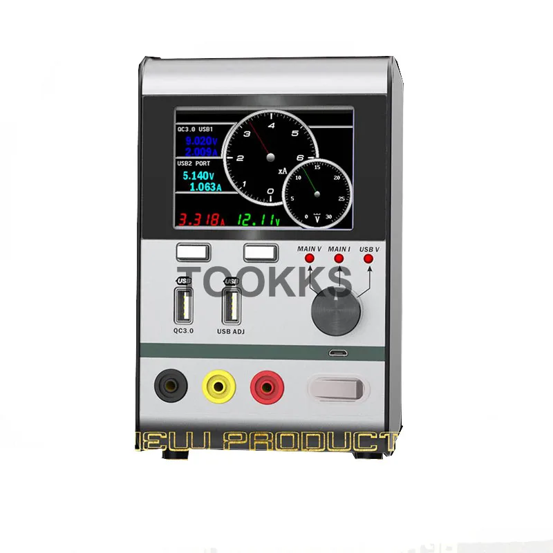 HR3006 30 в 6A интеллектуальный регулятор напряжения Ток Мощность 6A осциллограф метр с быстрой зарядкой через usb порт телефон инструмент для ремонта