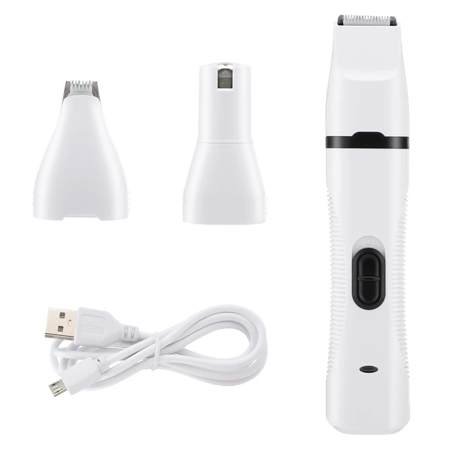 Pet Grooming Machine 3 IN 1 Dog Cat Hair Trimmer Paw Nail Grinder Pets Clippers Foot Nail Cutter USB Dogs Hair Cutting Device 2