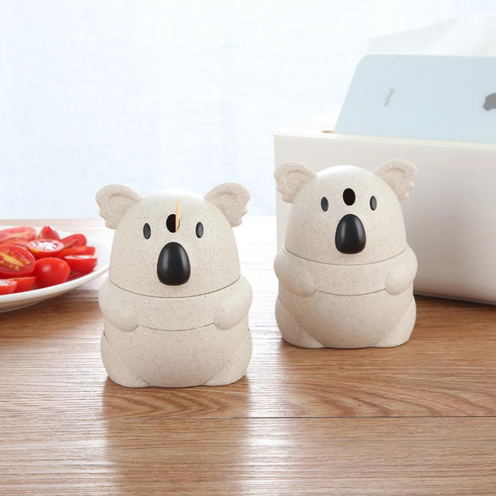 

Kitchen Accessories Automatic Toothpick Holder Box Cartoon Koala/Panda Toothpick Dispenser Hand Press Container For Home Decor