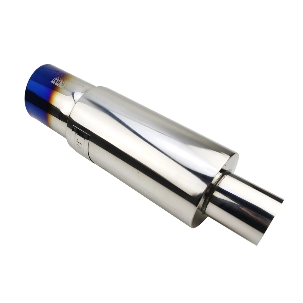 Auto Moto Exhaust Systems Muffler Tail Pipe Universal Stainless Steel Double Tailpipe Sound Sports Car 51 57 63MM motorcycle exhaust muffler car exhaust tail pipe