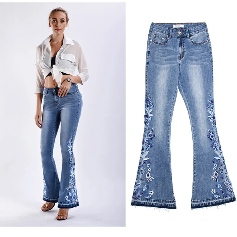 Embroidery Vintage Boyfriend Jeans for 