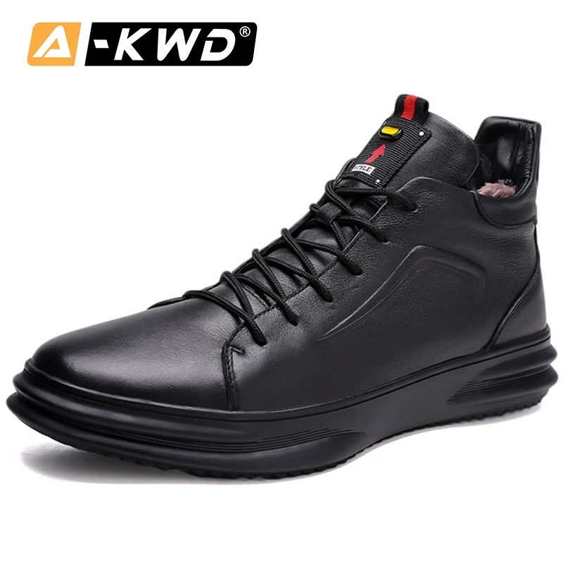 2019 повседневная мужская обувь Кожаные кроссовки для мужчин Herrenschuhe с высоким